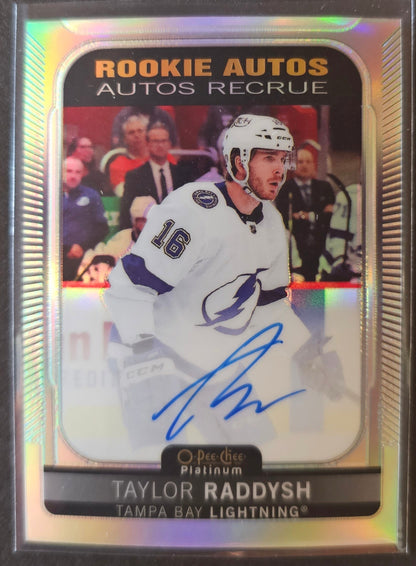 Taylor Raddysh Rookie Autos R-TR Rainbow - 2021/22 O-Pee-Chee Platinum