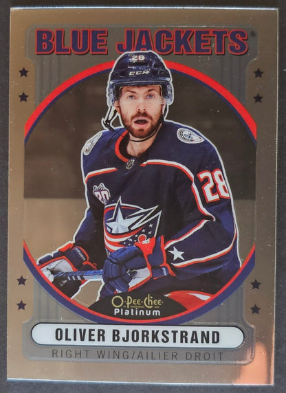 Oliver Bjorkstand 2 Card Lot - #157 Seismic Gold /50 & Retro Base #R 10- 2021/22 O-Pee-Chee Platinum