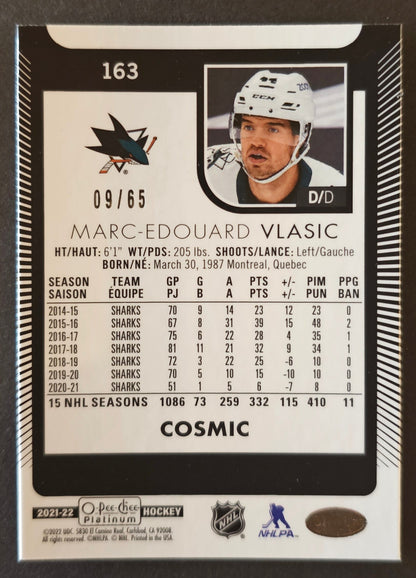 Marc-Edouard Vlasic #163 Cosmic /65 - 2021/22 O-Pee-Chee Platinum