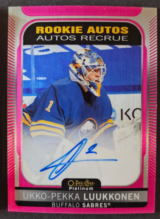 Ukko-Pekka Luukkonen Rookie Autos Matte Pink - 2021/22 O-Pee-Chee Platinum