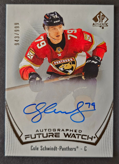 Cole Schwindt Future Watch Auto /999 - 2021/22 SP Authentic