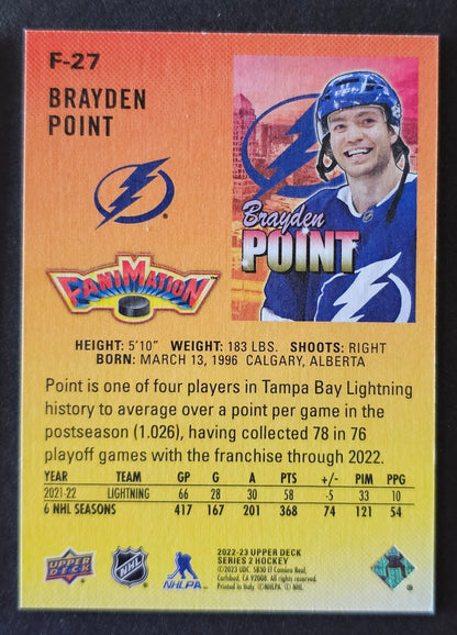 Brayden Pointe FaniMation - Rare Super Short Print - 2022/23 Series 2