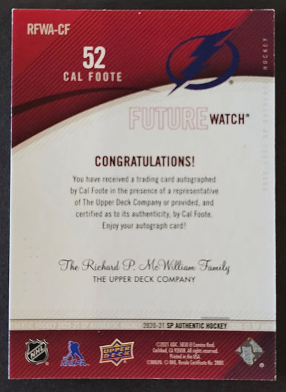 Cal Foote Retro Future Watch Auto /399 - 2020/21 SP Authentic