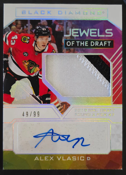 Alex Vlasic Jewels Of The Draft Auto /99 - 2022/23 Black Diamond