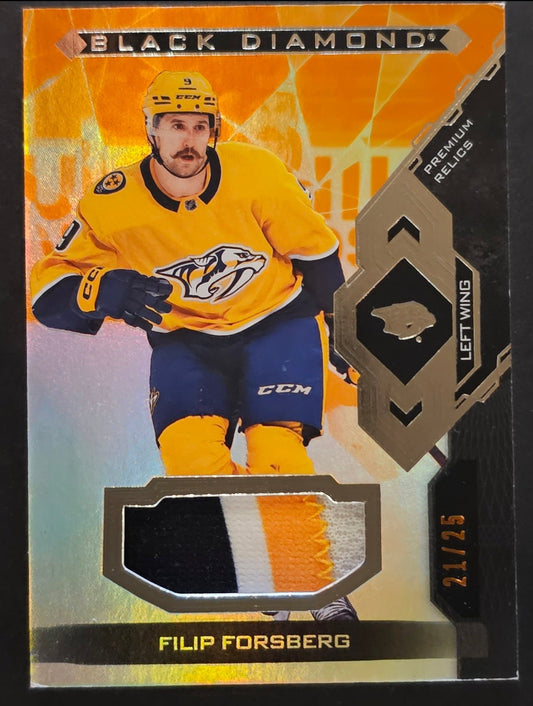 Filip Forsberg Premium Relics Patch /25 - 2022/23 Black Diamond