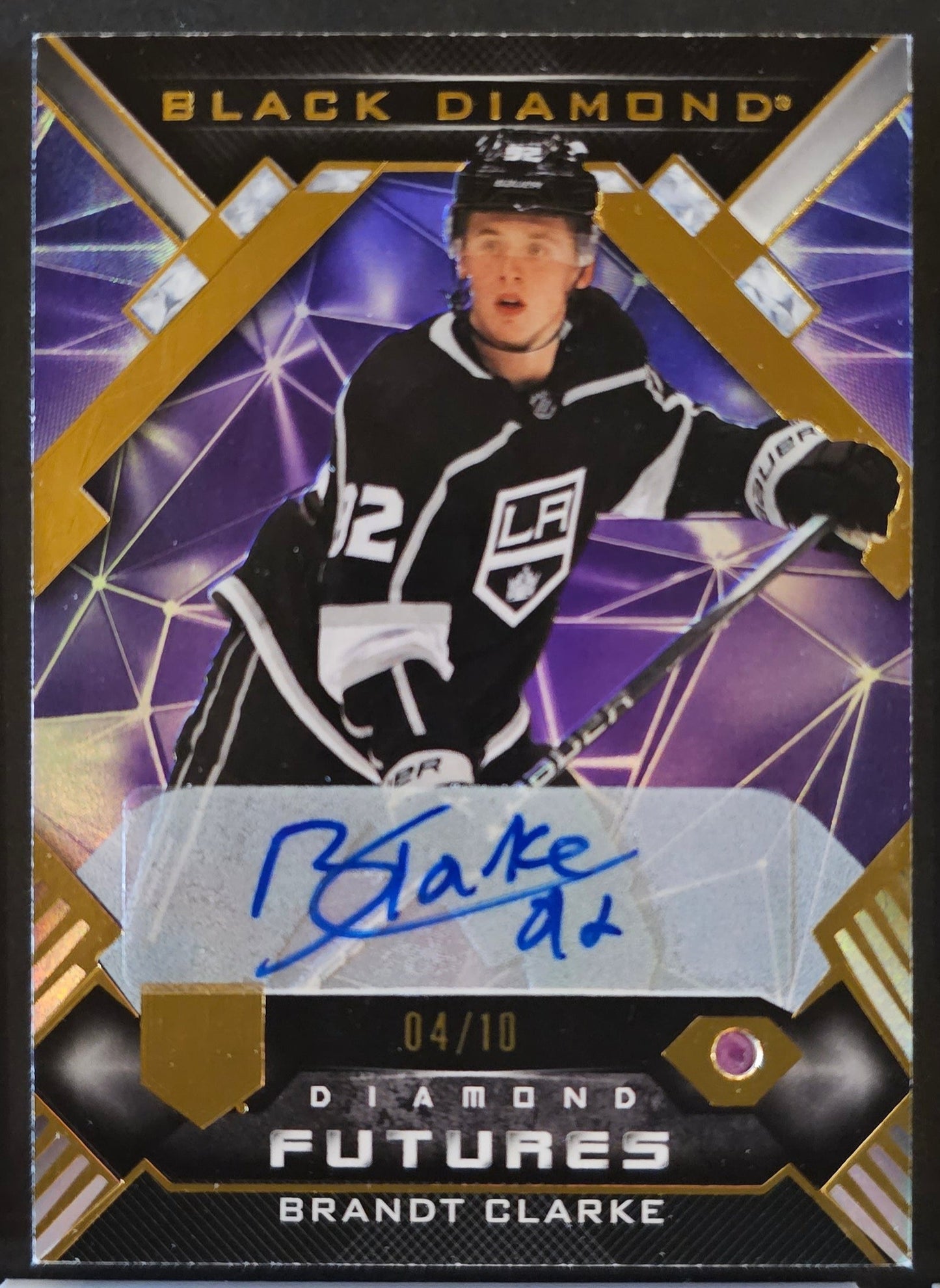 Brandt Clarke Diamond Futures Auto - Purple Diamond /10 - 2022/23 Black Diamond