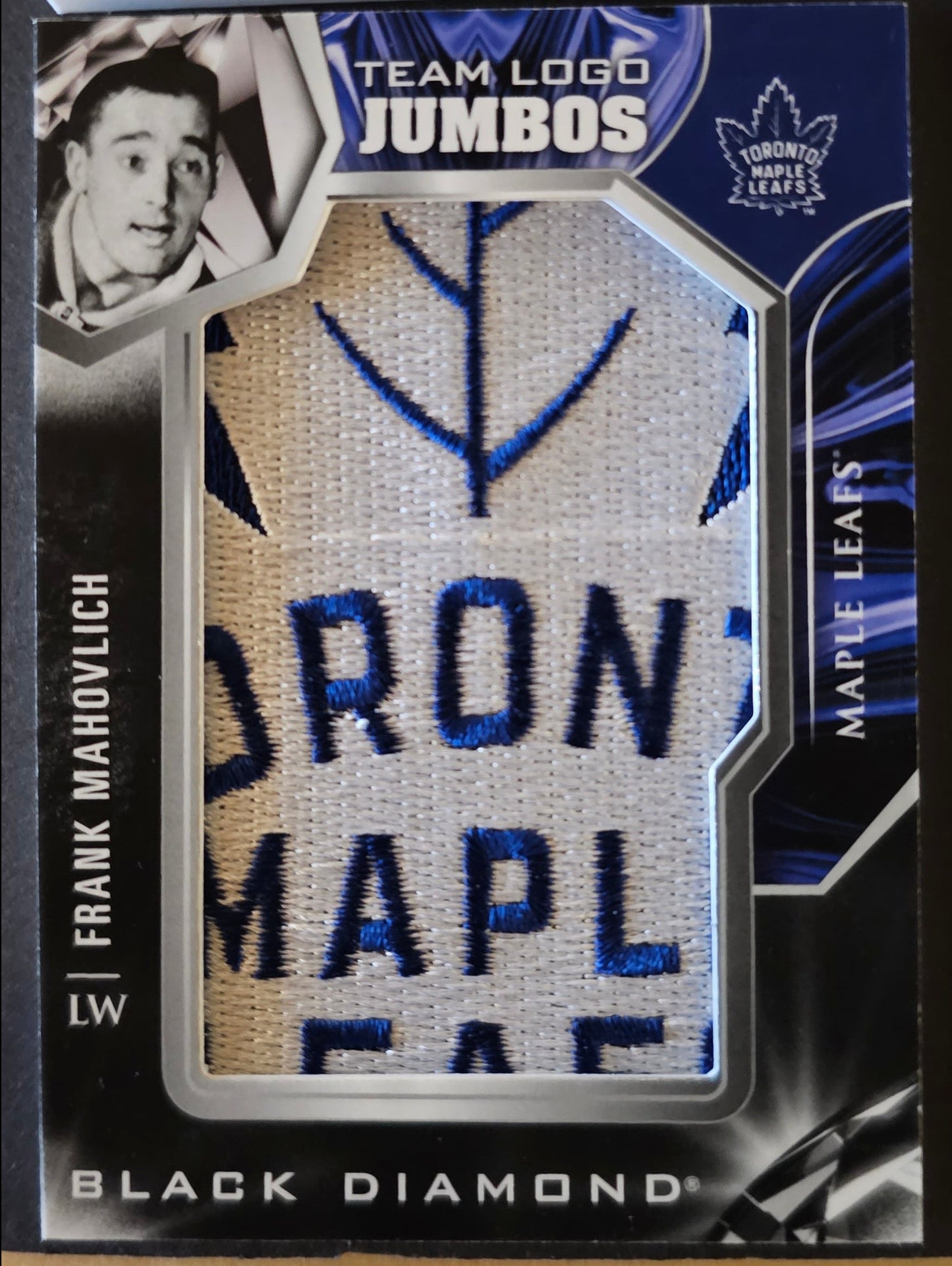 Frank Mahovlich Team Logo Jumbos - Maple Leafs - 2022/23 Black Diamond