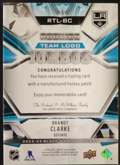 Brandt Clarke Rookies Team Logo Jumbos - 2022/23 Black Diamond