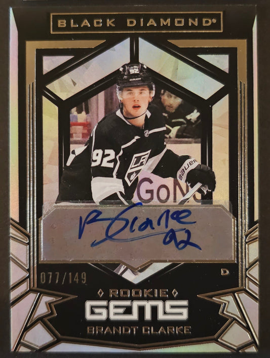 Brandt Clarke Rookie Gems Signatures - Auto /149 - 2022/23 Black Diamond