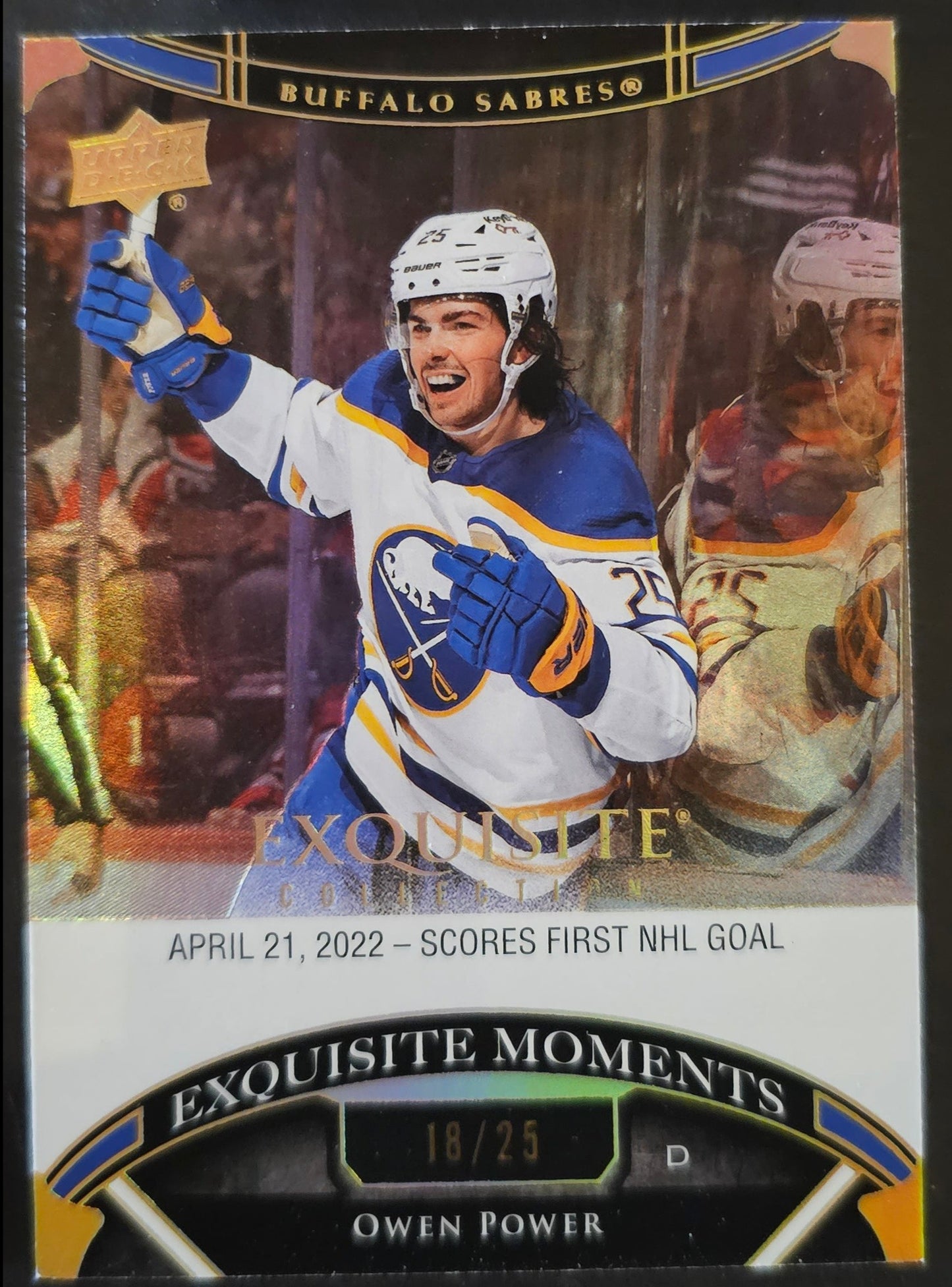 Owen Power Exquisite Moments - Gold Spectrum /25 - 2022/23 Black Diamond