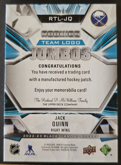 Jack Quinn Rookies Team Logo Jumbos - 2022/23 Black Diamond