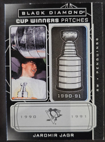 Jaromir Jagr Cup Winners Patches -  Penguins 1990/91 - 2022/23 Black Diamond