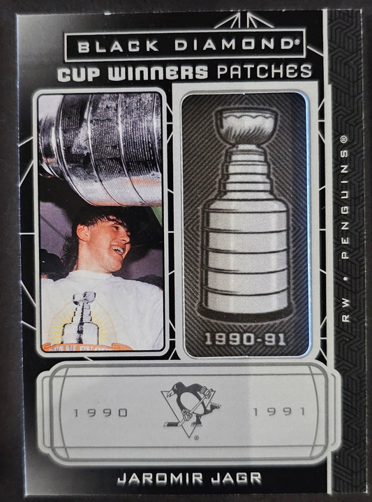 Jaromir Jagr Cup Winners Patches -  Penguins 1990/91 - 2022/23 Black Diamond