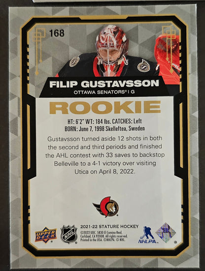 Filip Gustavsson Rookie Design Variant /65 - 2021/22 Stature