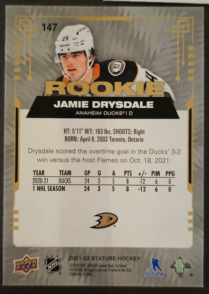 Jamie Drysdale Rookie Black /15 - 2021/22 Stature