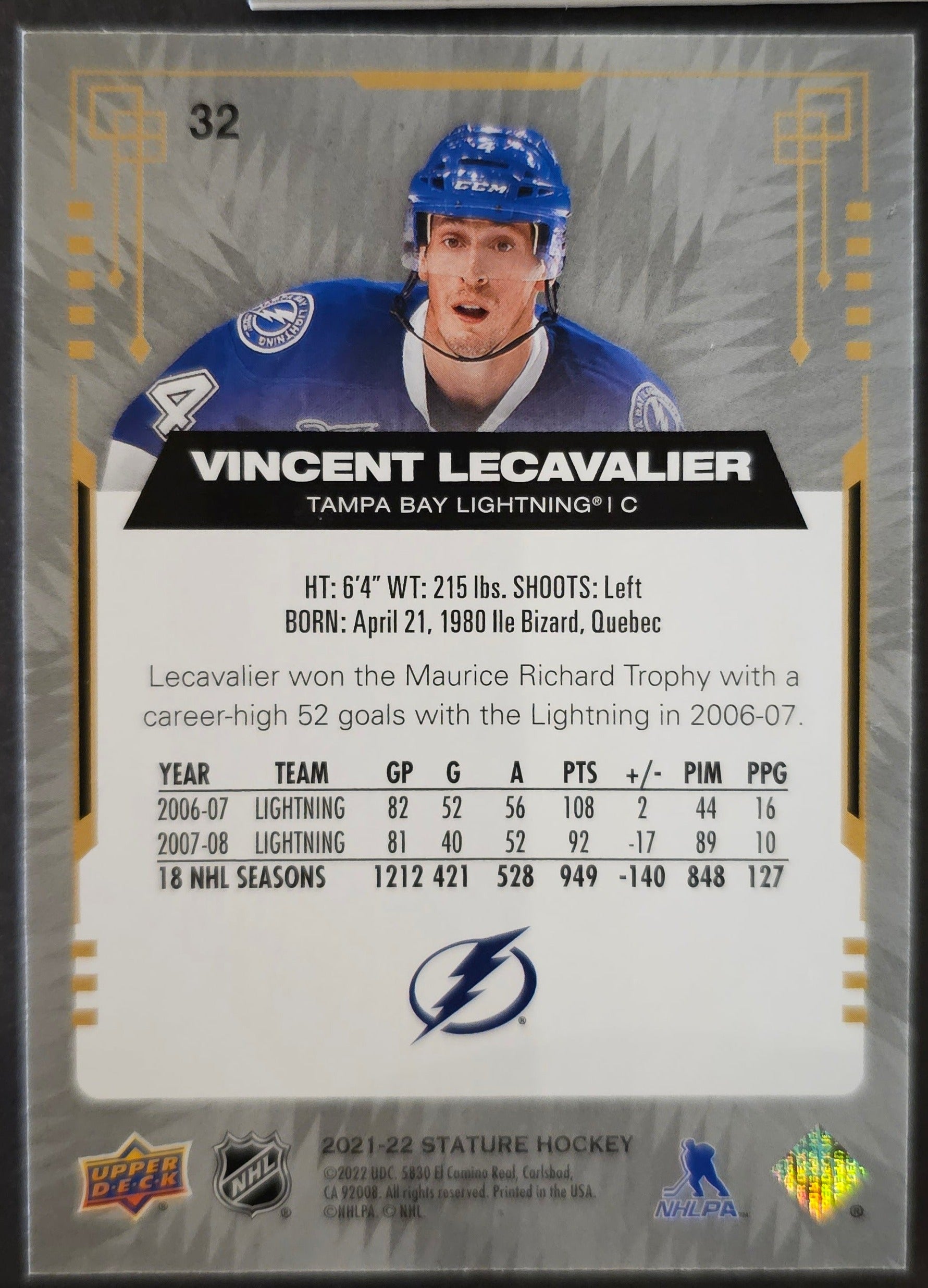 Vincent Lecavalier Green /149 - 2021/22 Stature