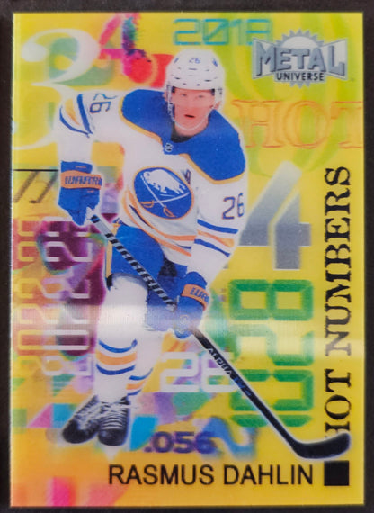 Rasmus Dahlin Hot Numbers Hologram - 2022/23 Skybox Metal Universe