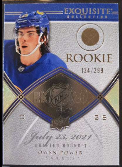 Owen Power 08 Retro Exquisite Collection Rookie /299 - 2022/23 Black Diamond