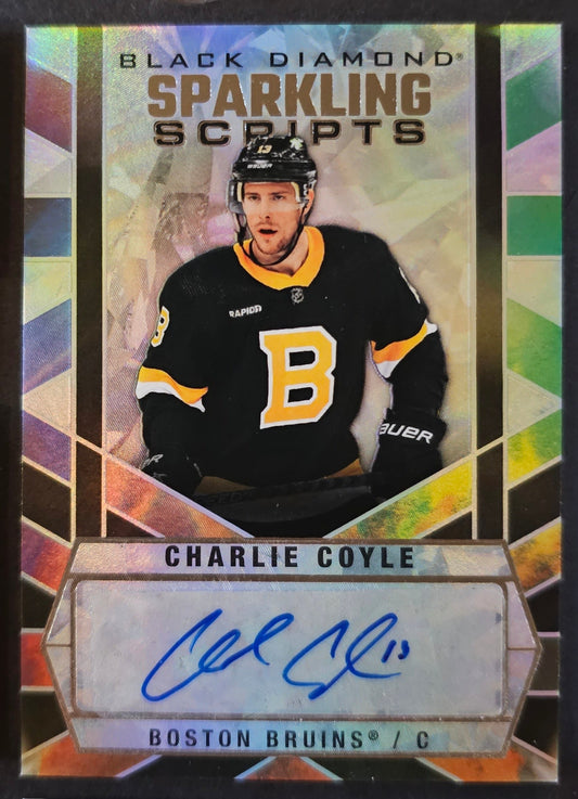 Charlie Coyle Sparkling Scripts Auto - 2022/23 Black Diamond