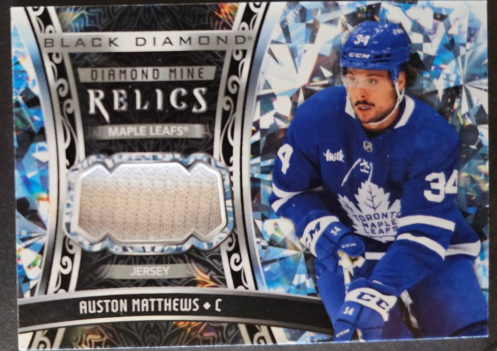 Auston Matthews Diamond Mine Relics Jersey - 2022/23 Black Diamond