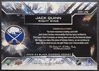 Jack Quinn Diamond Debut Relics Jersey - 2022/23 Black Diamond