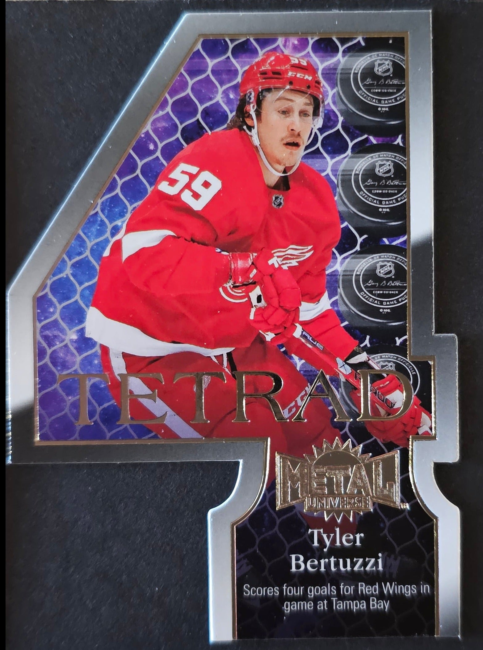 Tyler Bertuzzi Tetrad Super Short Print SSP - 2022/23 Metal Universe Hockey