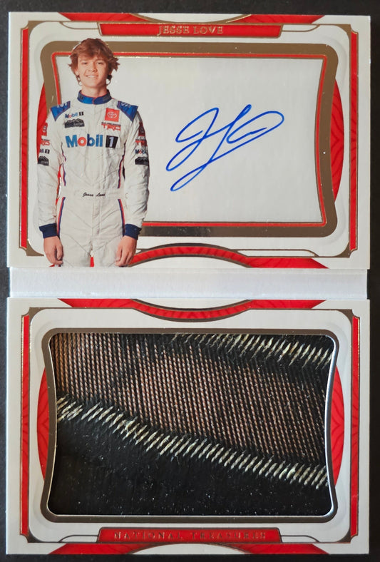 Jesse Love Auto - Tire Booklet /25 - 2022 Panini National Treasures Racing