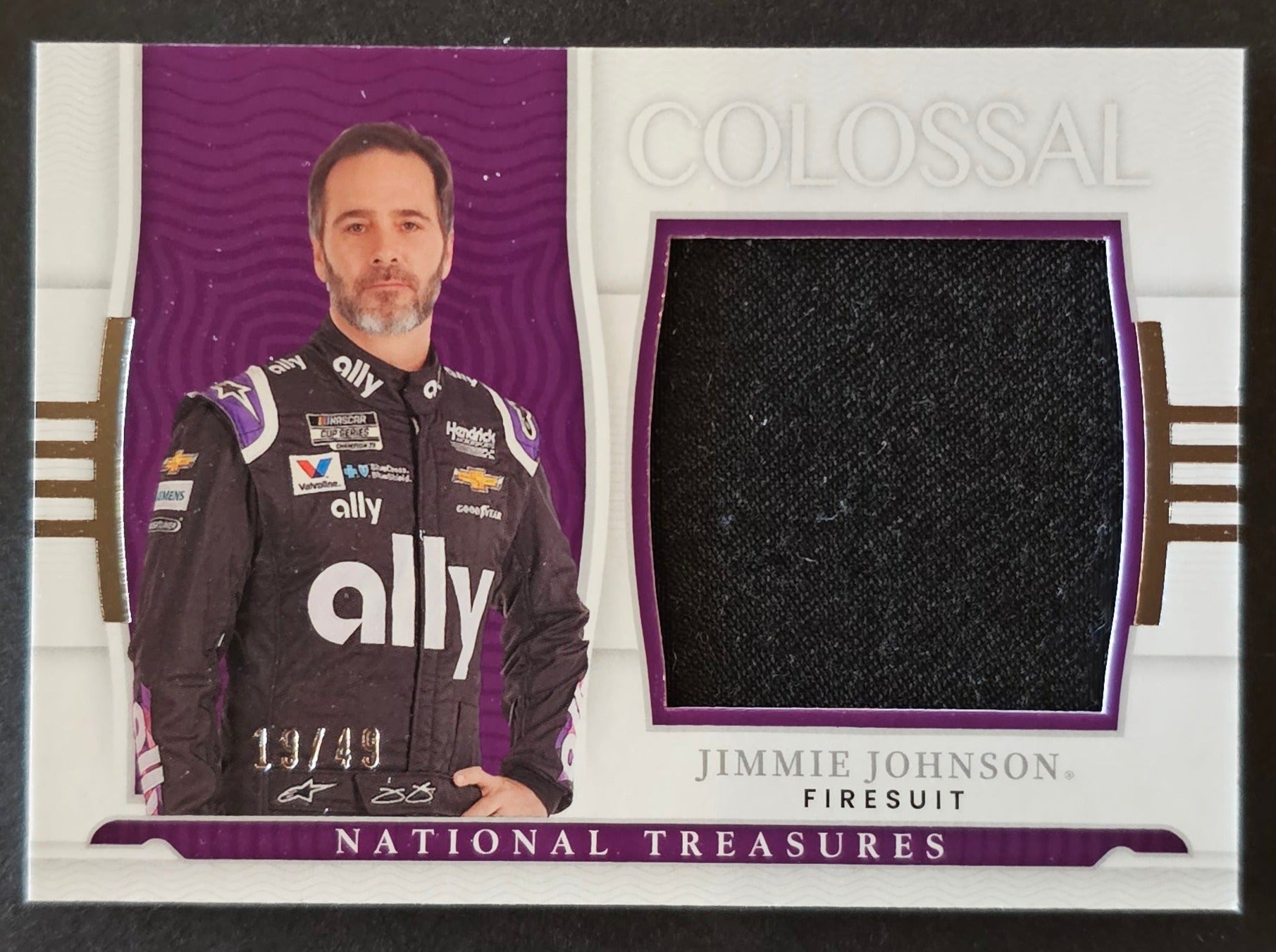 Jimmie Johnson Colossal Firesuite Insert /49 - 2022 Panini National Treasures Racing