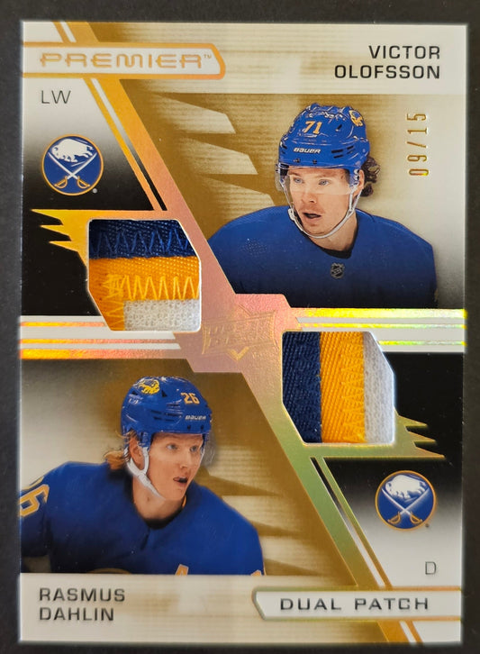 Rasmus Dahlin / Victor Olofsson Dual Patch /15 - 2021/22 Premier Hockey