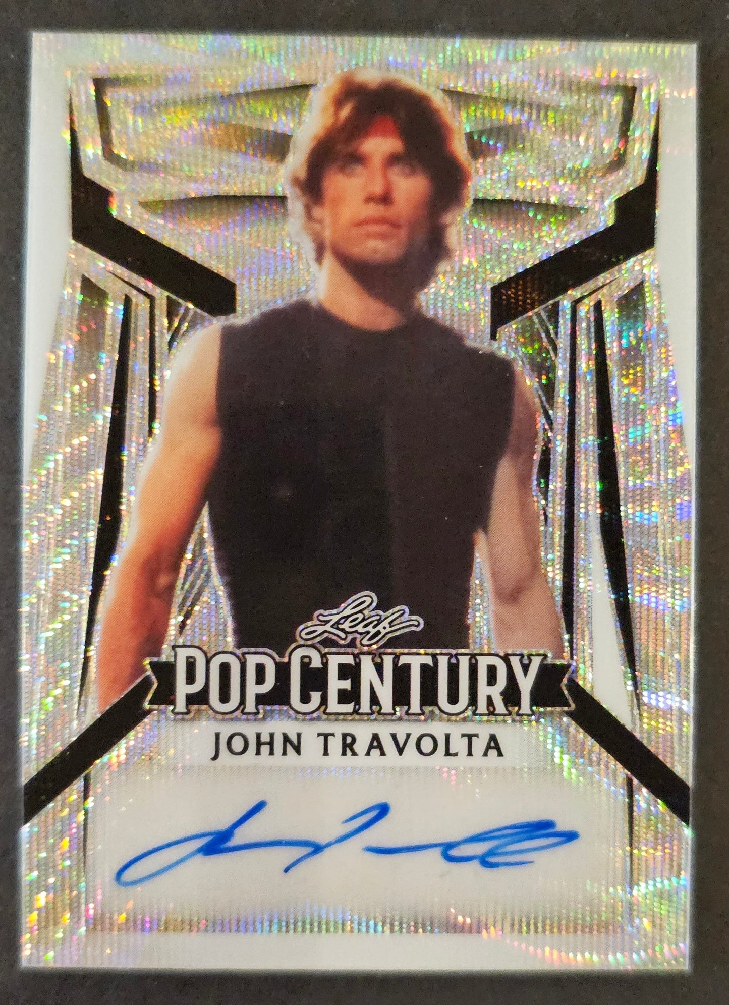 John Travolta Autograph Wave Silver /20 - 2023 Leaf Pop Century