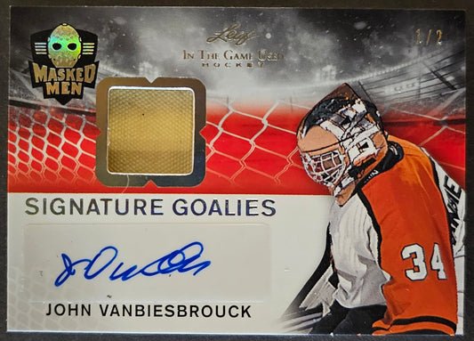 John Vanbiesbrouck Masked Men Signature Goalies Auto 1/2 - 2022/23 Leaf In The Game Used