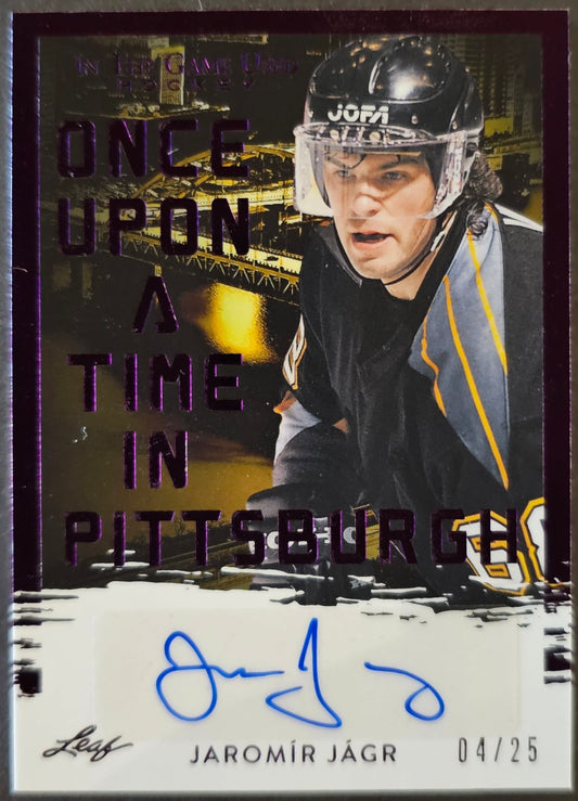 Jaromir Jagr Once Upon A Time In Pittsburg Auto /25 - 2023 In The Game Used