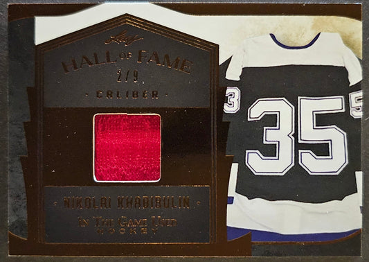 Nikolai Khabibulin Hall Of Fame Caliber Jersey /9 - 2022/23 Leaf In The Game Used