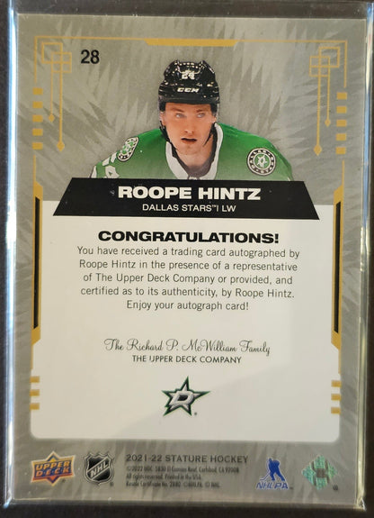 Roope Hintz Stature Red Autograph /25 - 2021/22 Stature