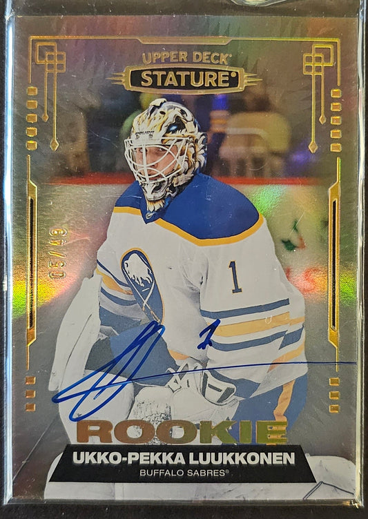 Ukko-Pekka Luukkonen Photo Variant Rookie Autograph /49 - 2021/22 Stature