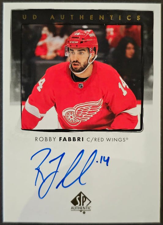 Robby Fabbri UD Authentics Autograph - 2022/23 SP Authentic