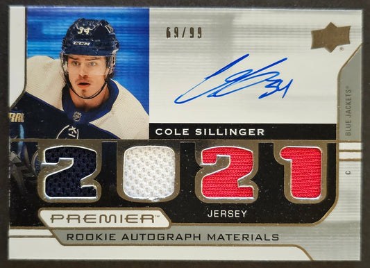 Cole Sillinger Rookie Autograph Materials /99 - 2021/22 Premier