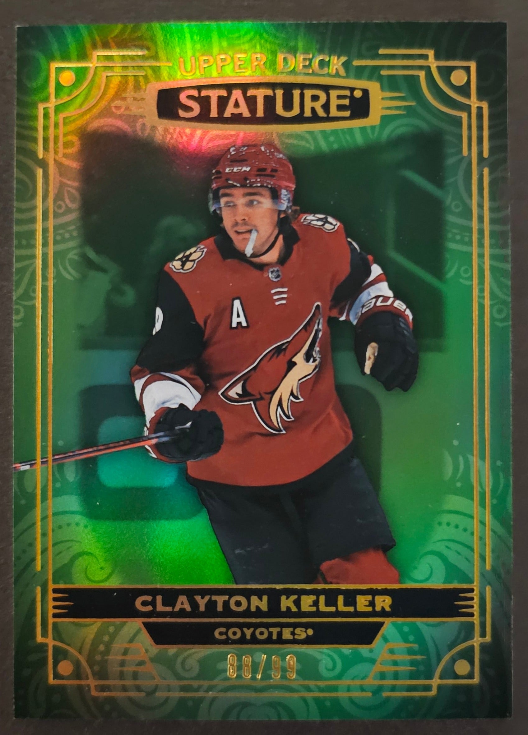 Clayton Keller Stature Green /99- 2022/23 Stature