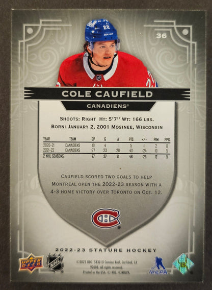 Cole Caufield Stature Base #36- 2022/23 Stature