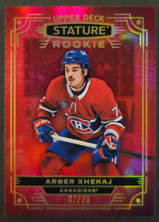 Arber Xhekaj Rookie Red /75 - 2022/23 Stature