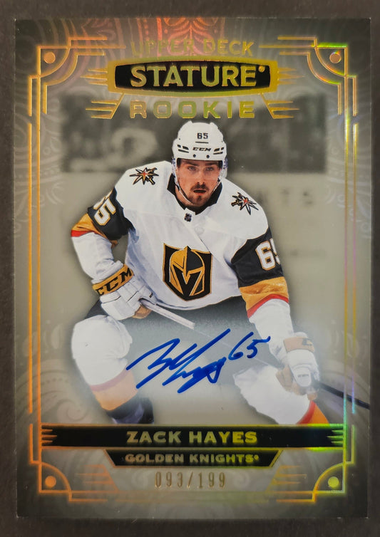 Zack Hayes Rookie Rookie Auto /199 - 2022/23 Stature