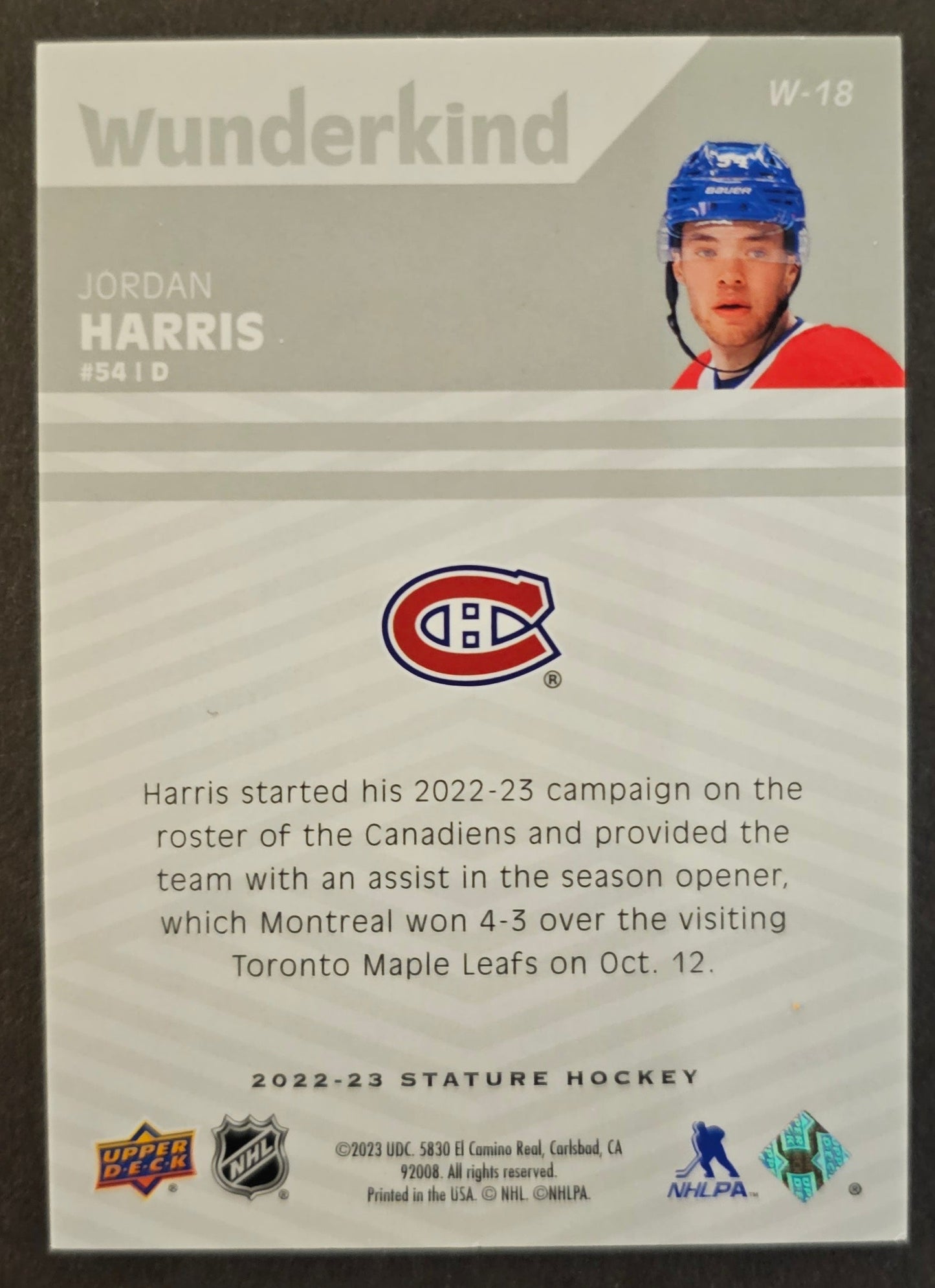 Jordan Harris Rookie Wunderkind - 2022/23 Stature