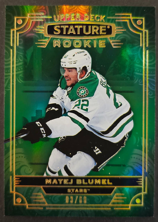 Matej Blumel Rookie Photo Variant Green /66 - 2022/23 Stature