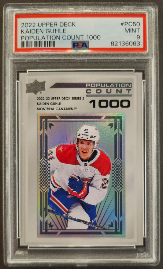 Kaiden Guhle Pop Count 1000 Graded PSA 9 - 2022/23 Series 2