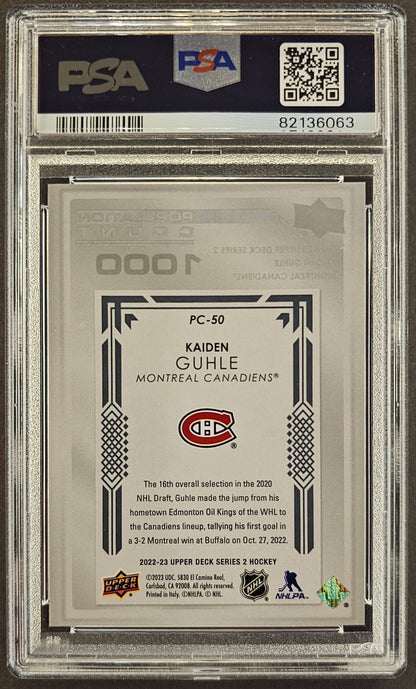 Kaiden Guhle Pop Count 1000 Graded PSA 9 - 2022/23 Series 2