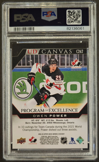 Owen Power Program of Excellence Black and White Canvas PSA 9 - 2022/23 Series 2