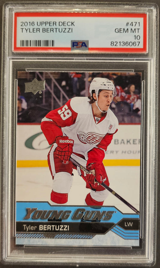 Tyler Bertuzzi Young Guns (Rookie) #471 Graded PSA 10 - 2016/17 Series 2