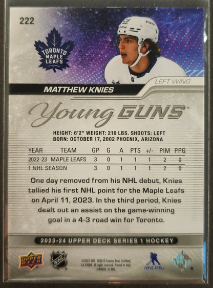 Matthew Knies Young Guns Deluxe /250 - 2023/24 Series 1