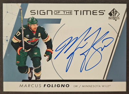 Marcus Foligno Sign Of The Times Auto - 2022/23 SP Authentic