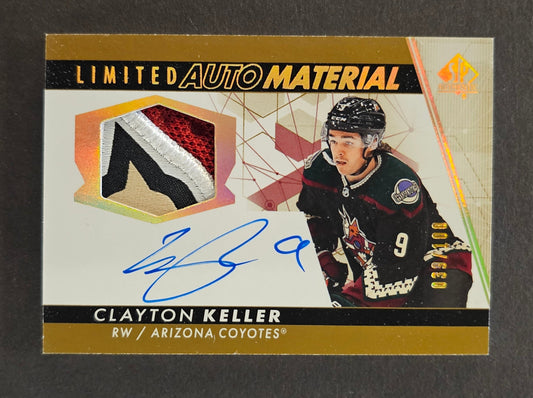 Clayton Keller Limited Auto Material /100 - 4 Color Patch - 2022/23 SP Authentic